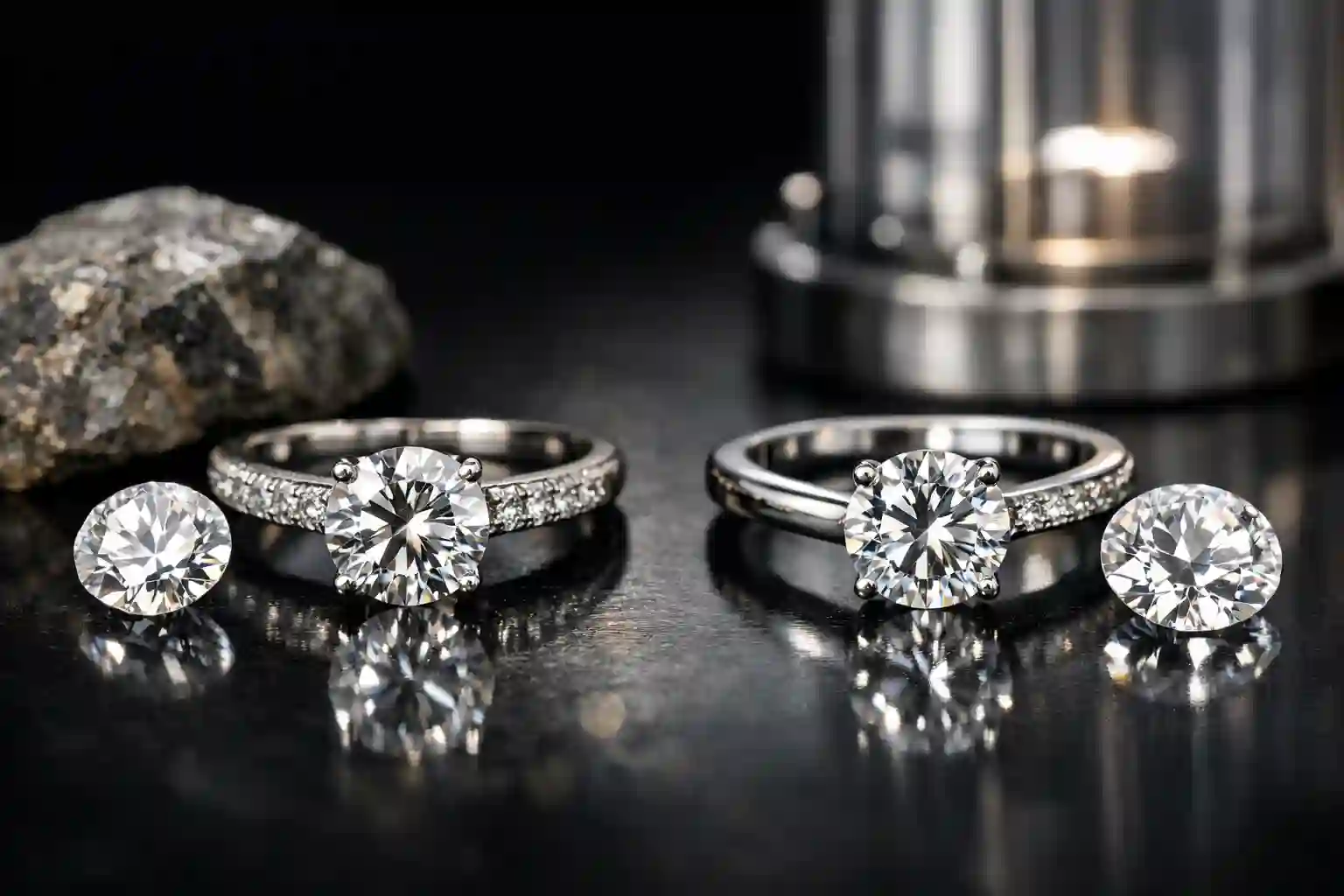 Lab Grown vs Natural Diamonds detailed pic